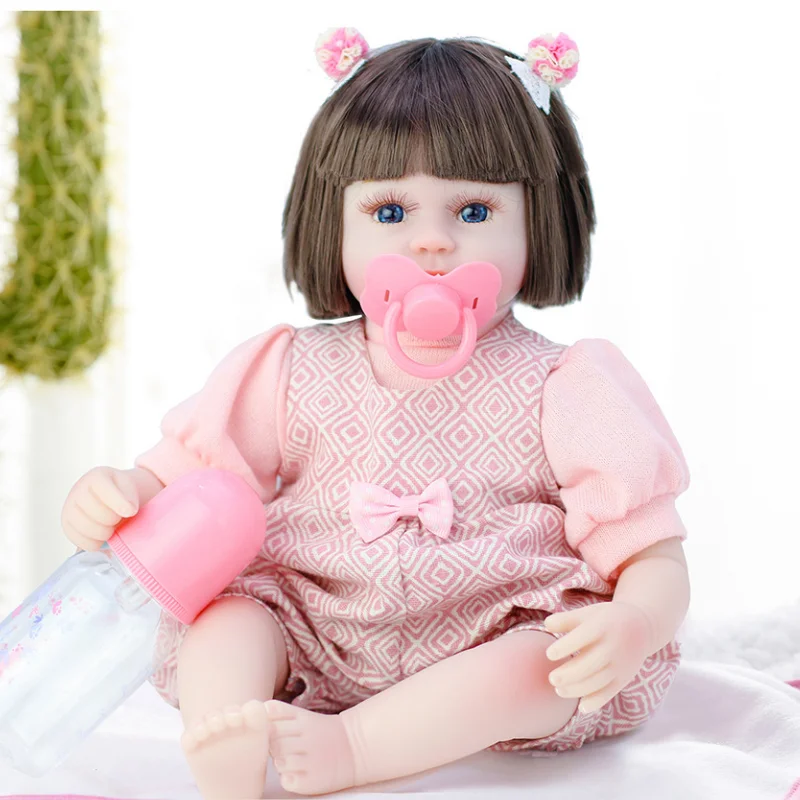 Силиконовая кукла младенец Reborn Реалистичная имитация куклы 42 см Детская мягкая