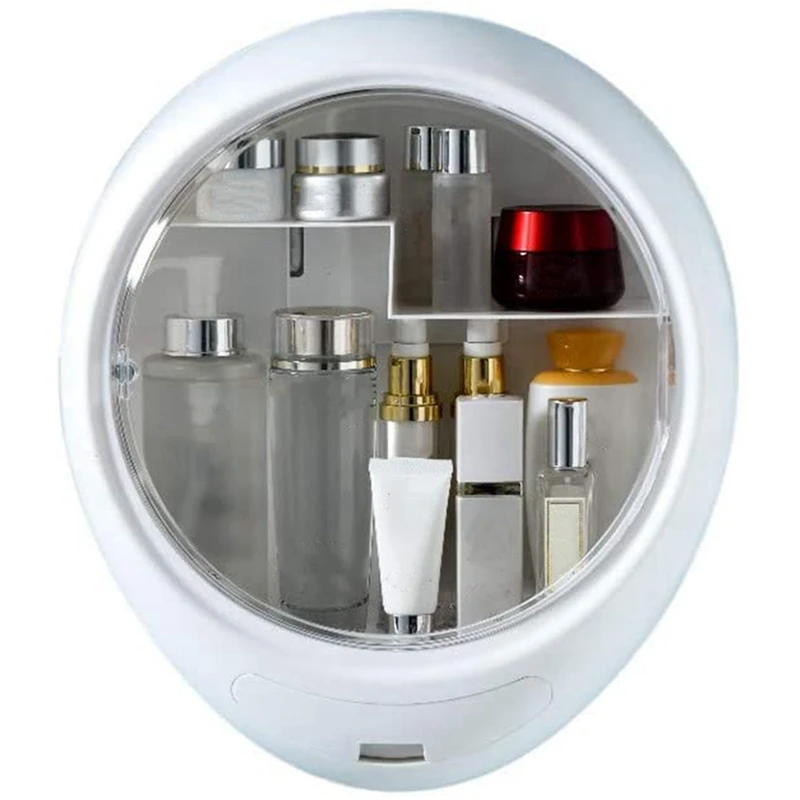 

Wall Mount Makeup Storage Organizer for Bathroom/Waterproof Cosmetic Storage Box for Bathroom/Large Capacity Bathroom