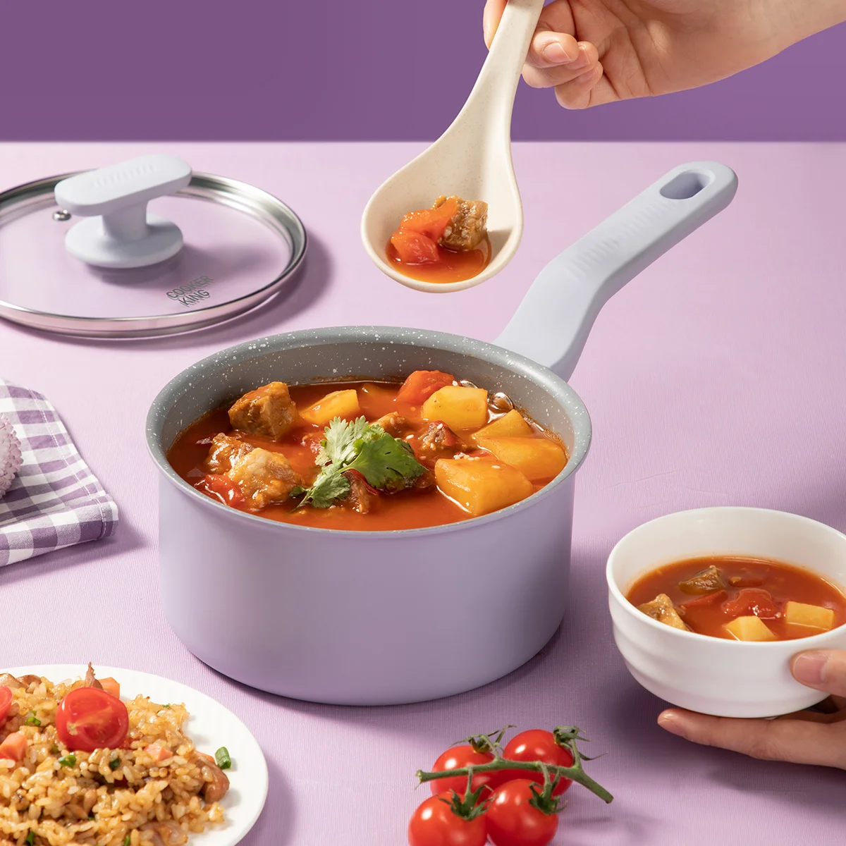 Плита KING Macaron с антипригарным покрытием молочный горшок кастрюля для супа