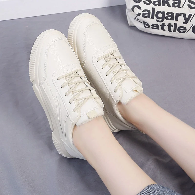 

2019 Winter Fashion Sneakers Velvet Shoes Women's Casual Shoes Flat Bottom Plus Shoes Women's Lace-up Shoes Zapatos Mujer U13-63
