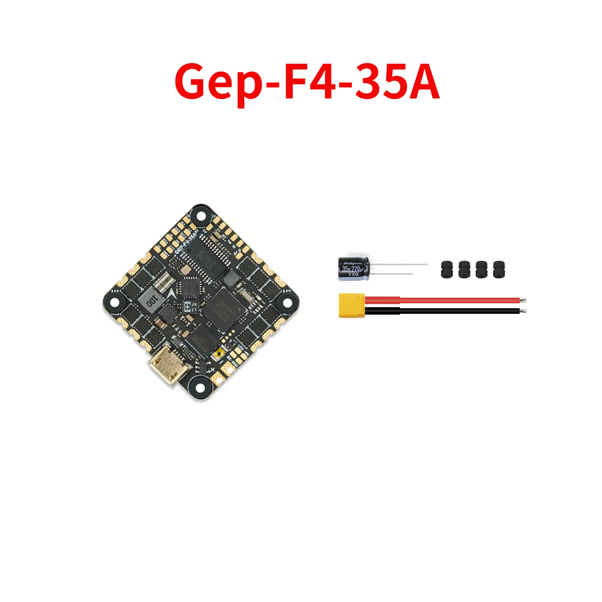 GEPRC GEP-F4-35A AIO MPU6000 F411 Контроллер полета BLHELIS 35A 4 в 1 ESC 2-6S 26.5X26.5mm для FPV гоночных дронов