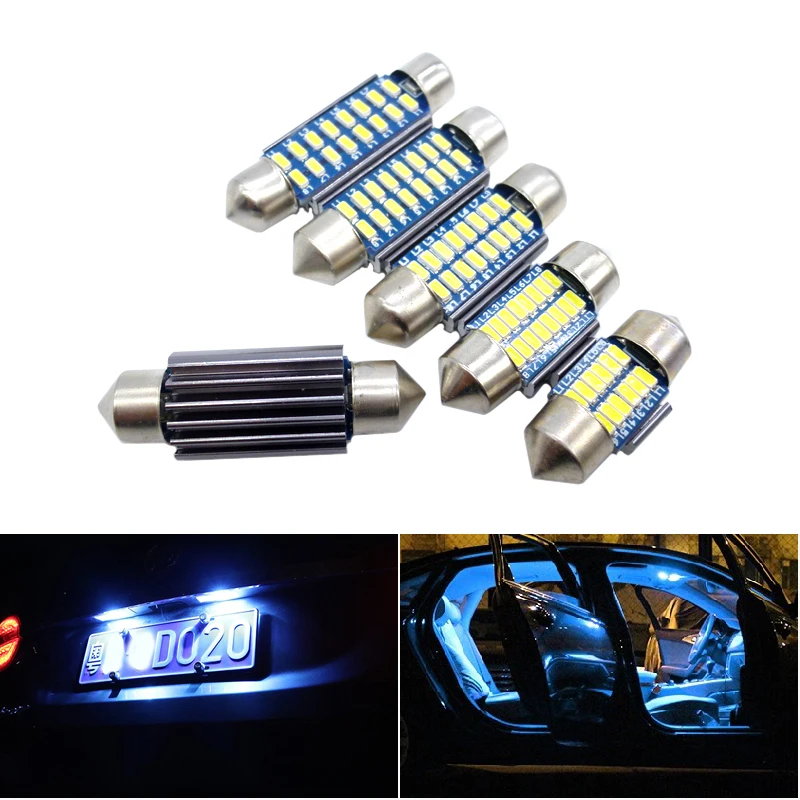 

4x C5w Led Canbus Festoon Led Bulb Car Interior Lightsfor Hyundai I10 I20 I30 I40 Ix20 Ix35 Ix55 Tucson Santa Fe Santafe