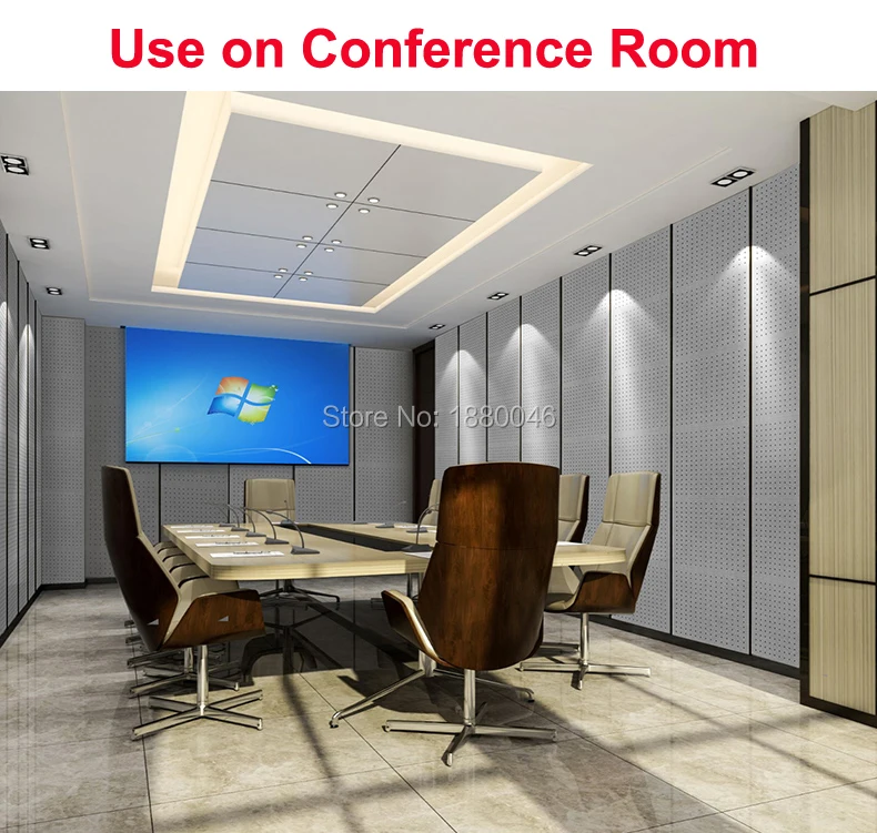 

1box 10pcs Eco-friendly sound absorber Perforated Polyester Material acoustic panels acoustic treatment wall panels