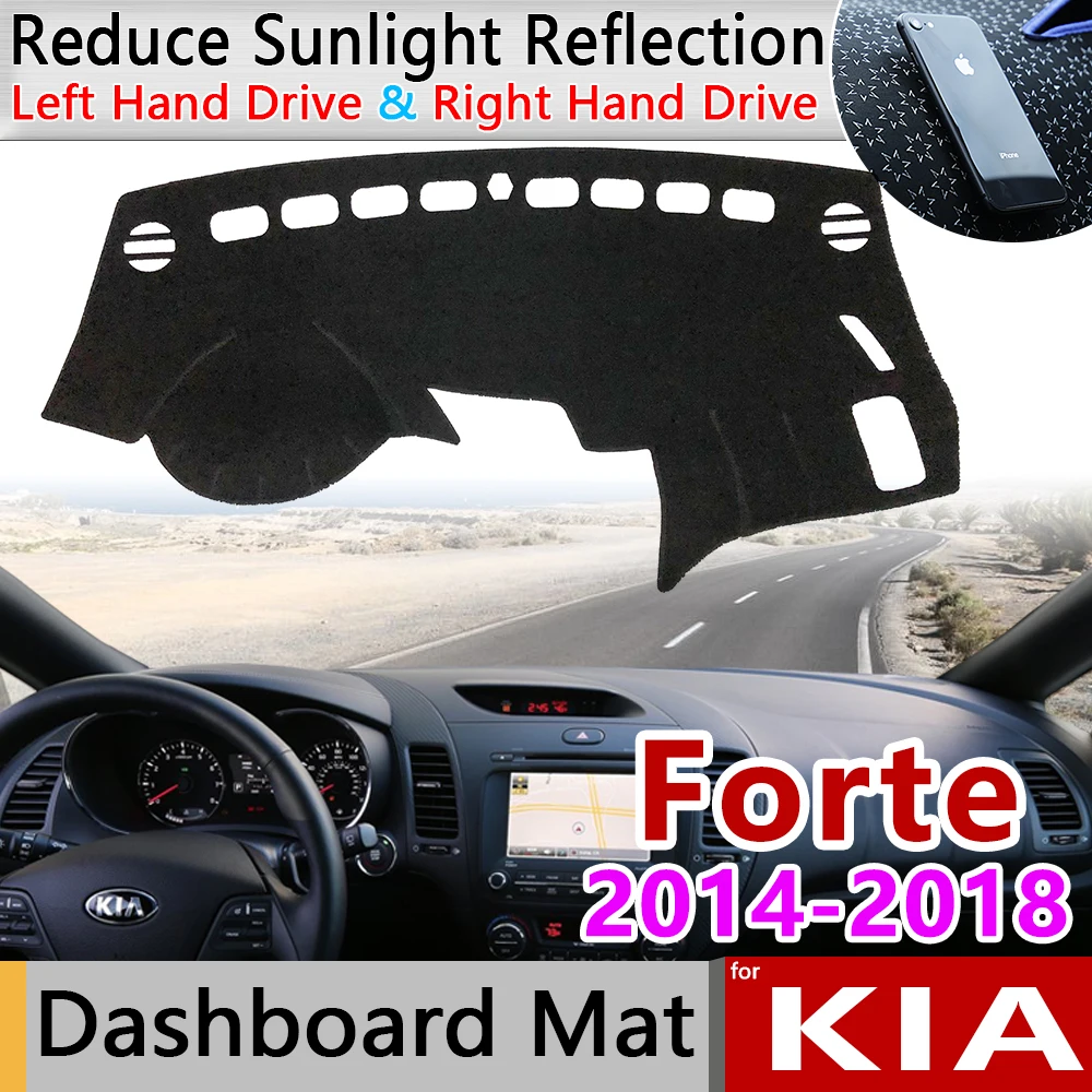 Для KIA Форте 2014 2015 2016 2017 2018 YD Противоскользящий коврик приборной панели крышки