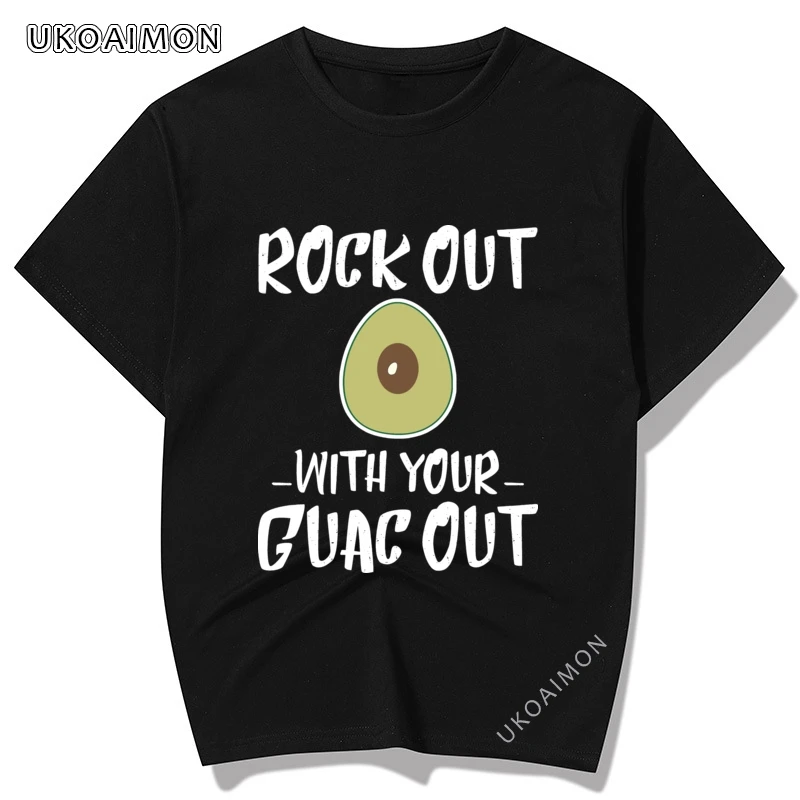 

Футболки Rock Out With Your Guac Out, модные хлопковые футболки большого размера, для отдыха, 100% хлопок, новый дизайн, горячая распродажа