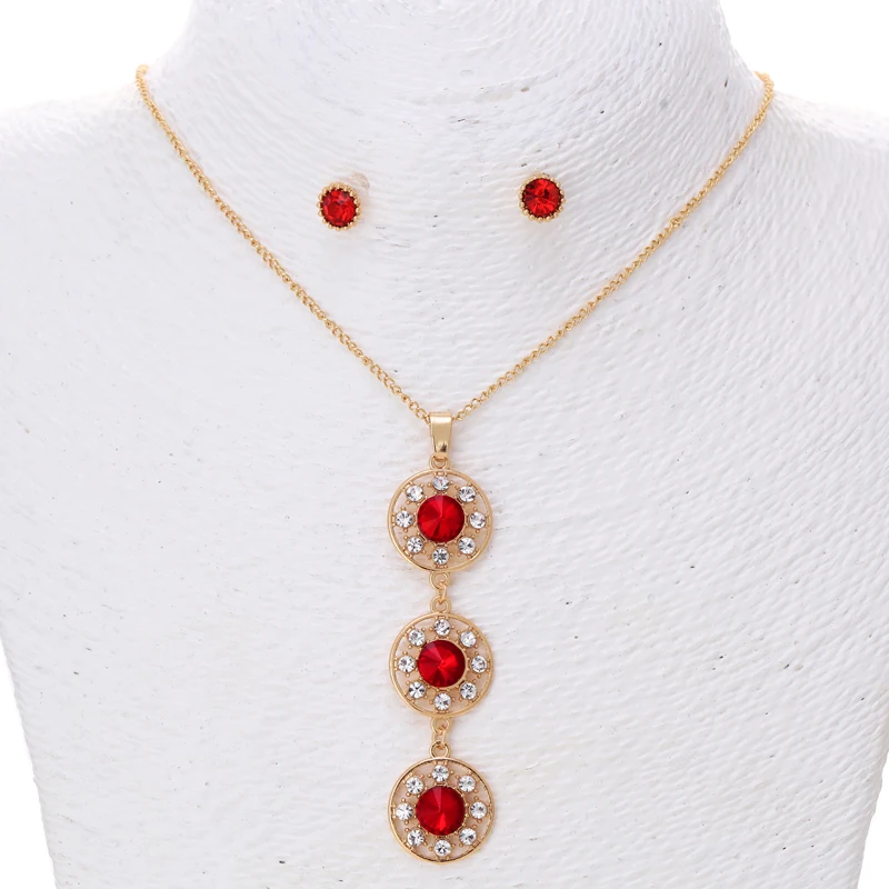 Vintage African Stone Beads Jewelry Set - Women's Statement Necklace and Earrings for Wedding, Bridal Accessories in Gold Color image 5