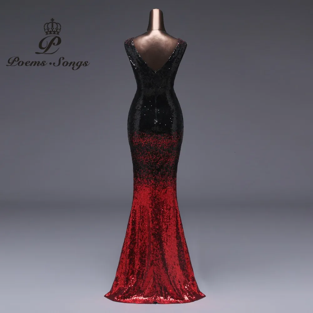 Poemssongs вечернее платье vestido de festa longo формальный градиент блесток стиль сексуальный пояс халат longue платье невесты светоотражающее платье