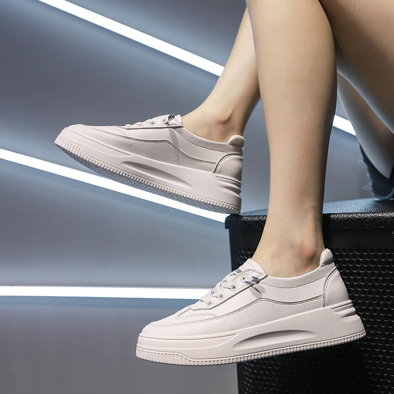 

Summer New Style Thick-soled Increased White Shoes Women's Casual Shoes Outdoor Comfortable Casual Sports Shoes Zapatos De Mujer
