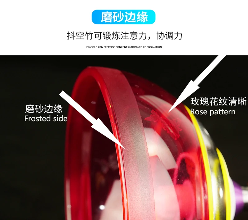 3 подшипника Diabolo набор палочек из стекловолокна упаковка профессионального класса Китайский Kong Zhu