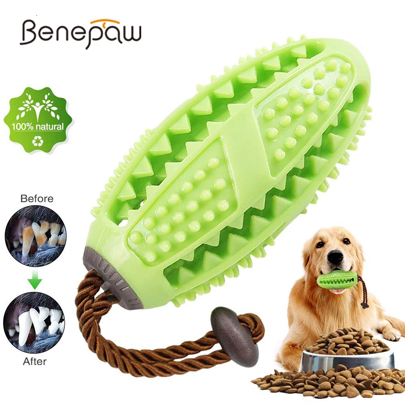 Benepaw интерактивные игрушки для собак зубная щетка IQ лечение дозирование мяч веревка безопасная чистка зубов Pet жевательная игрушка Щенок игра обучение