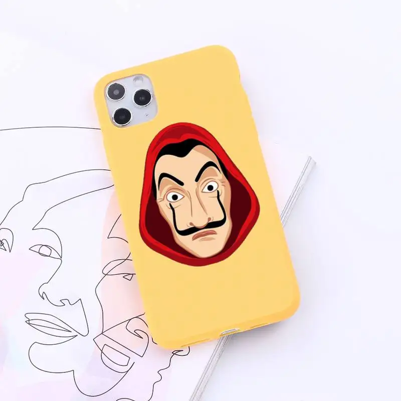 

Spain TV Paper Home Phone Case Candy Color for iPhone 6 7 8 11 12 s mini pro X XS XR MAX Plus