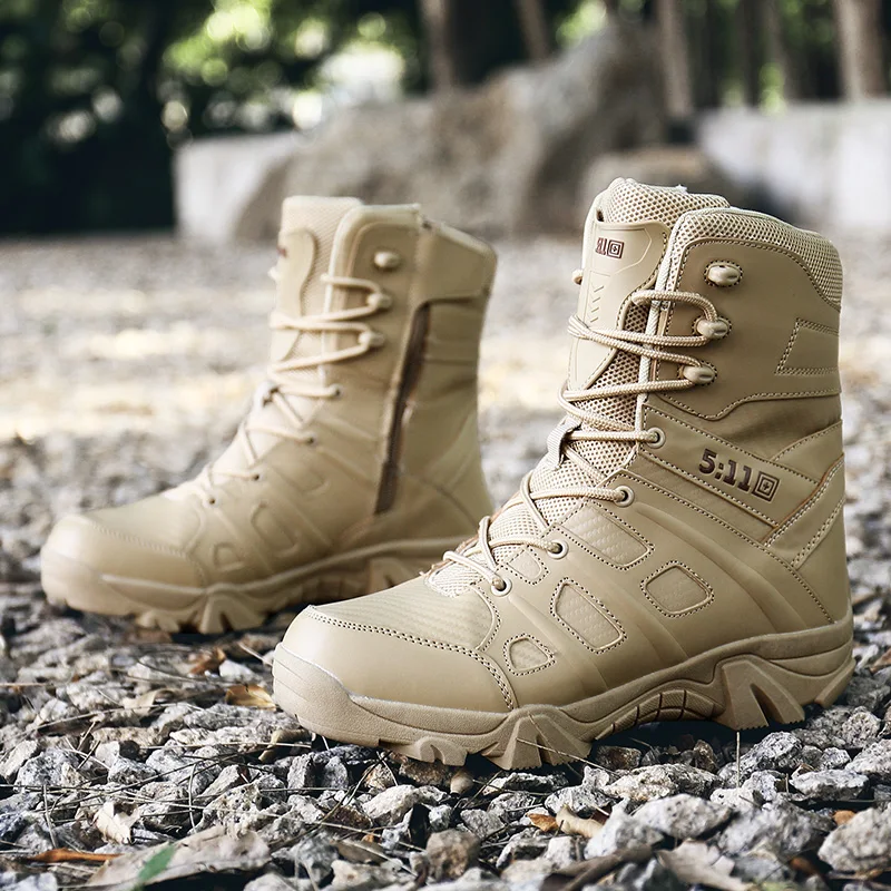 

WinterAutumn Men Military Boots Quality Special Force Tactical Desert Combat Ankle Boats Wear Resistant Shoes Leather Snow563