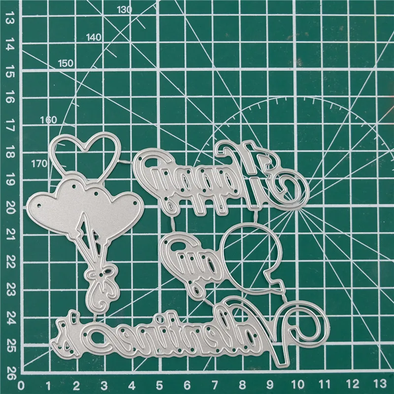 Naifumodo Happy Valentine's Day Dies Heart Metal Cutting New 2019 for Card Making Scrapbooking Embossing Cuts Craft | Дом и сад