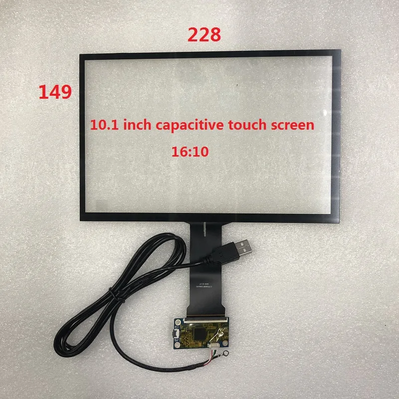 

Емкостный сенсорный экран 10,1 дюйма USB plug and play Поддержка Android linux WIN7810 16:10G + G