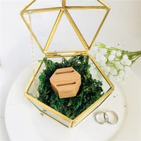 custom wedding ring bearer personalized wedding ring box glass box geometric glass ring holder box personalized jewelry box