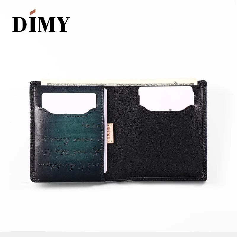 2019 мужской кожаный короткий кошелек Dimy новый ультратонкий большой емкости