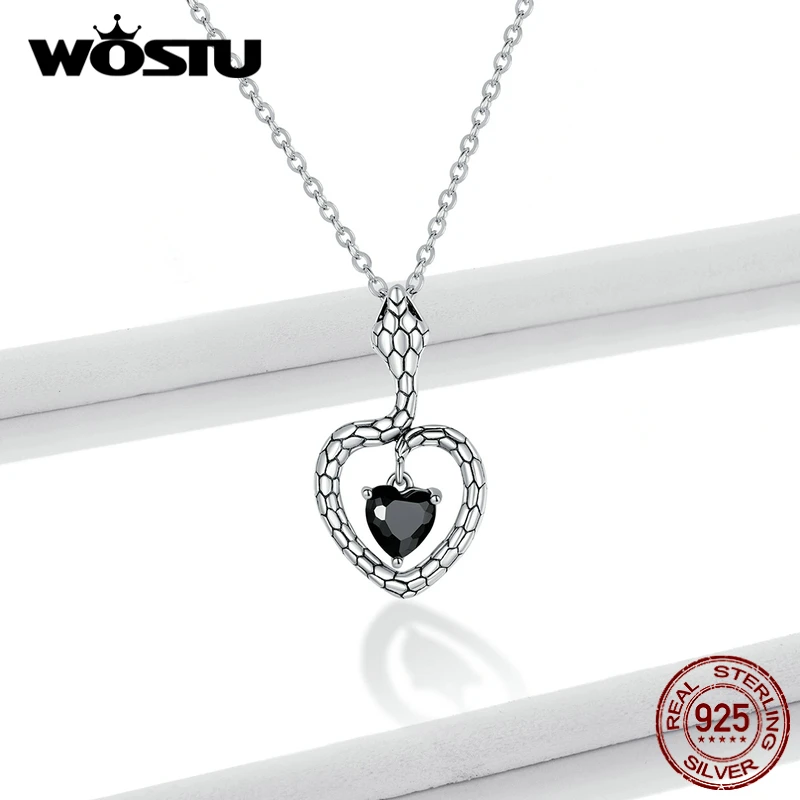 Женская цепочка из серебра 925 пробы с черным Цирконом