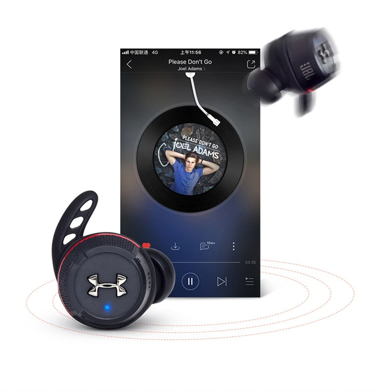 Беспроводные наушники JBL UA FLASH TWS Bluetooth V4.2 спортивные с глубокими басами IPX7