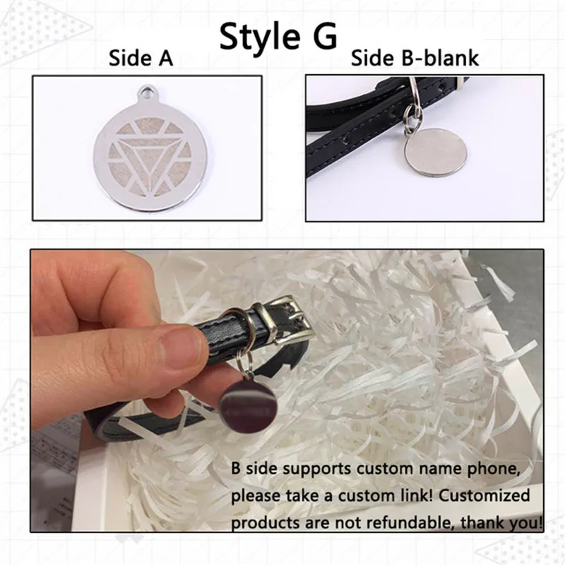 Movie Marvel Captain Orange Cat Goose Collar Batman Neck Pet Customizable Avengers Endgame dog cat Toy Necklace | Украшения и