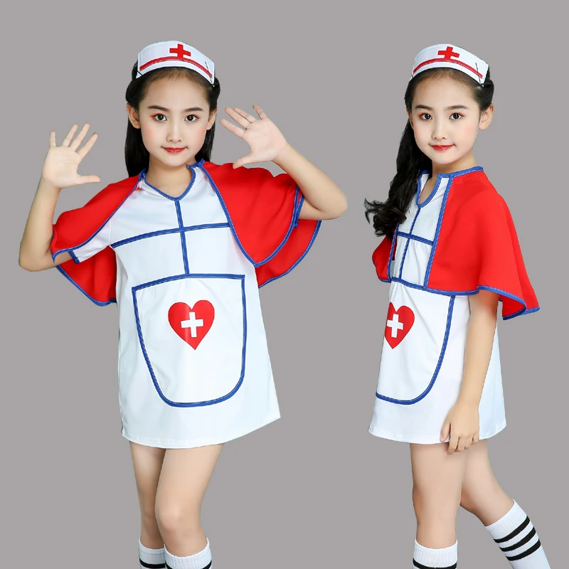 Белый доктор медсестра ролевые костюмы для детей представление в детском саду