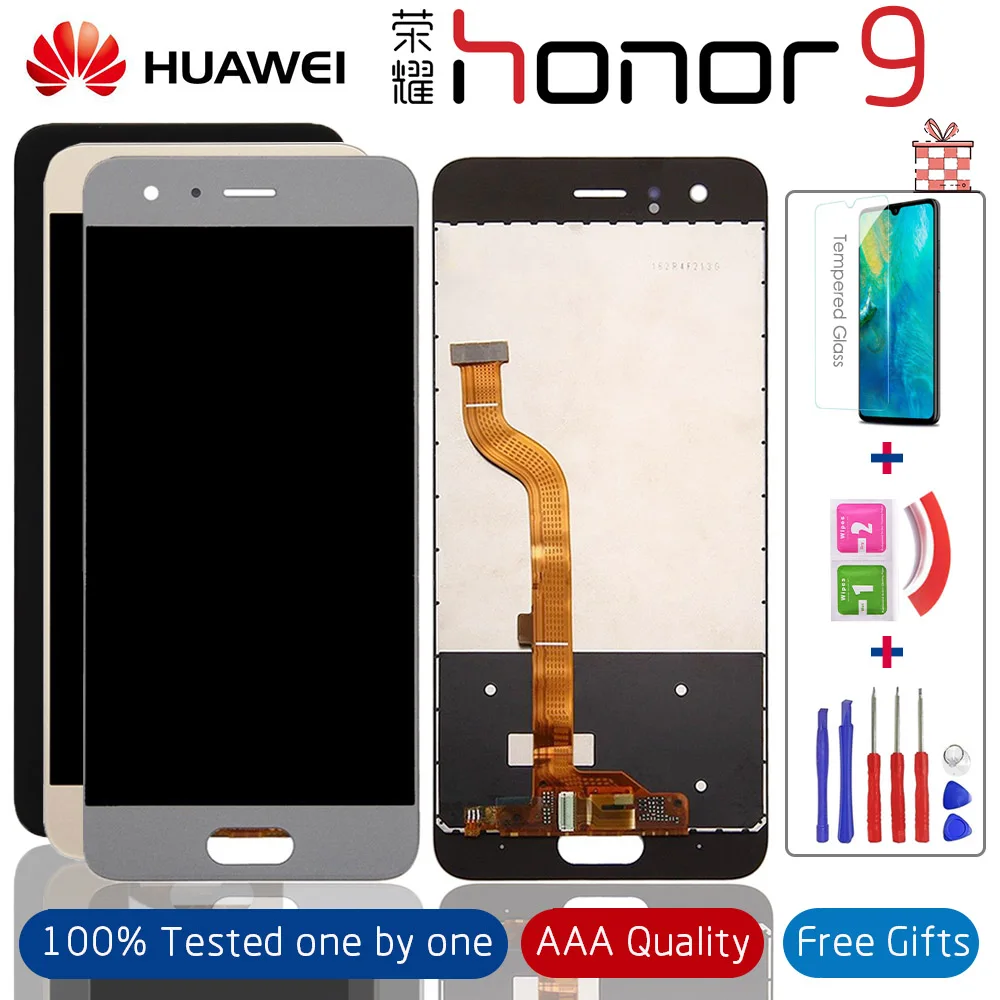 Для huawei Honor 9 STF L09 AL10 AL00 ЖК дисплей кодирующий преобразователь сенсорного экрана в