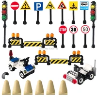148 piece construction street signs playset traffic signs building blocks education toys for kids gifts