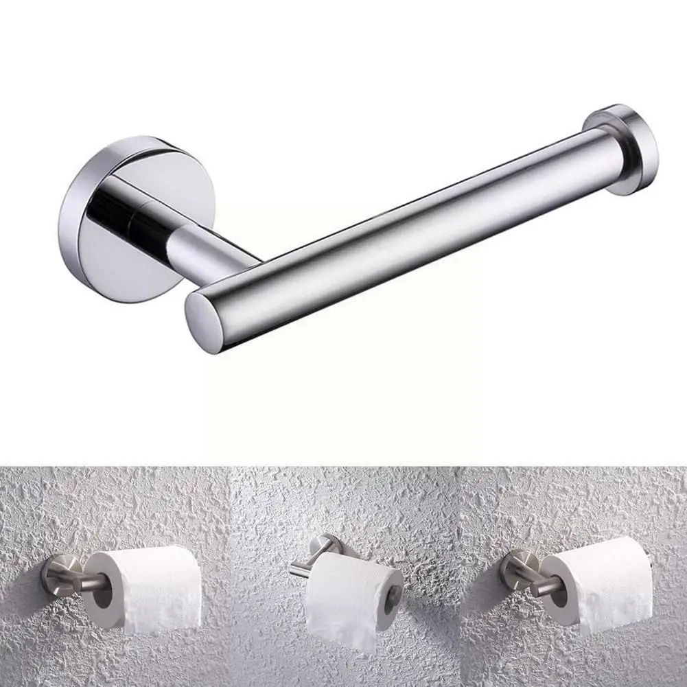 

304 Steel Roll Holder Wall Mounted Bathroom Toilet Paper Rack Stand Tissue Rack Mount Wall Roll Holder F5v6