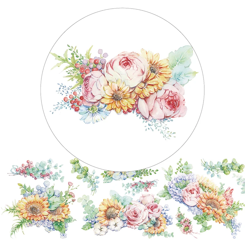 

FLOWER Washi Tape background deroation 8cmx3m