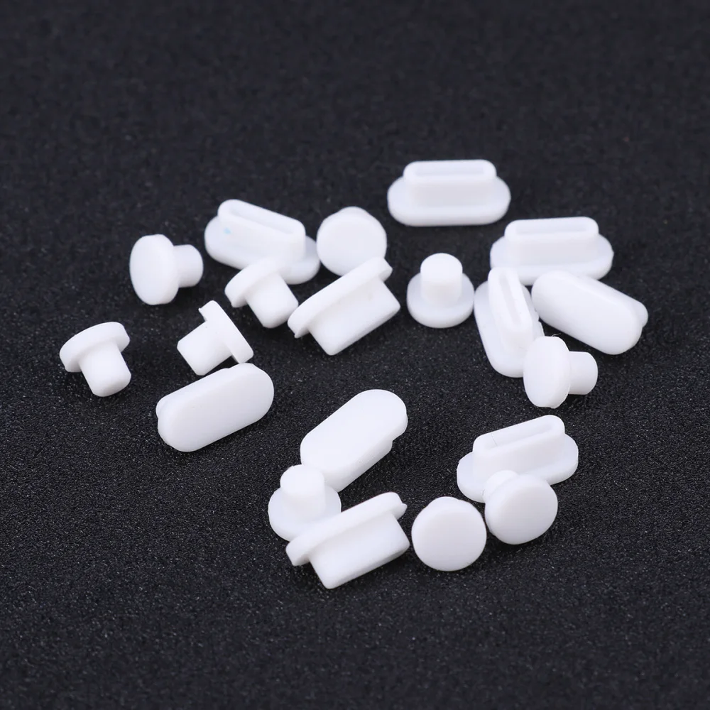 

10 Pairs 3.5mm Earphone Jack Anti Dust Plugs And Type-C Port Plugs for Phones Laptop PC (White, Random Earphone Jack Plu