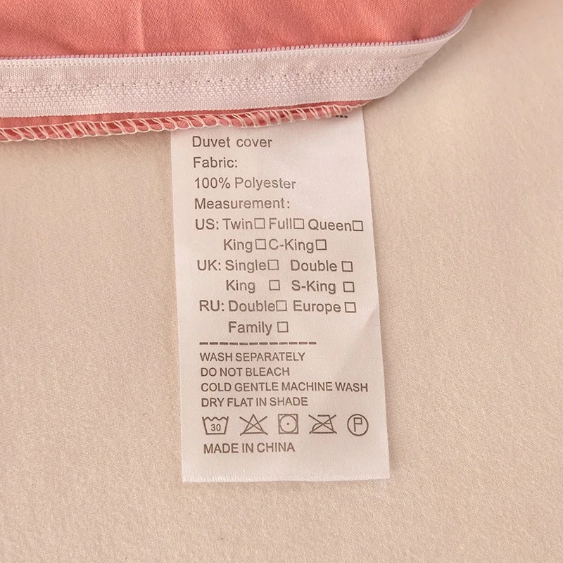 Полный Королевский размер розовый Постельный набор дополнительно белый черный