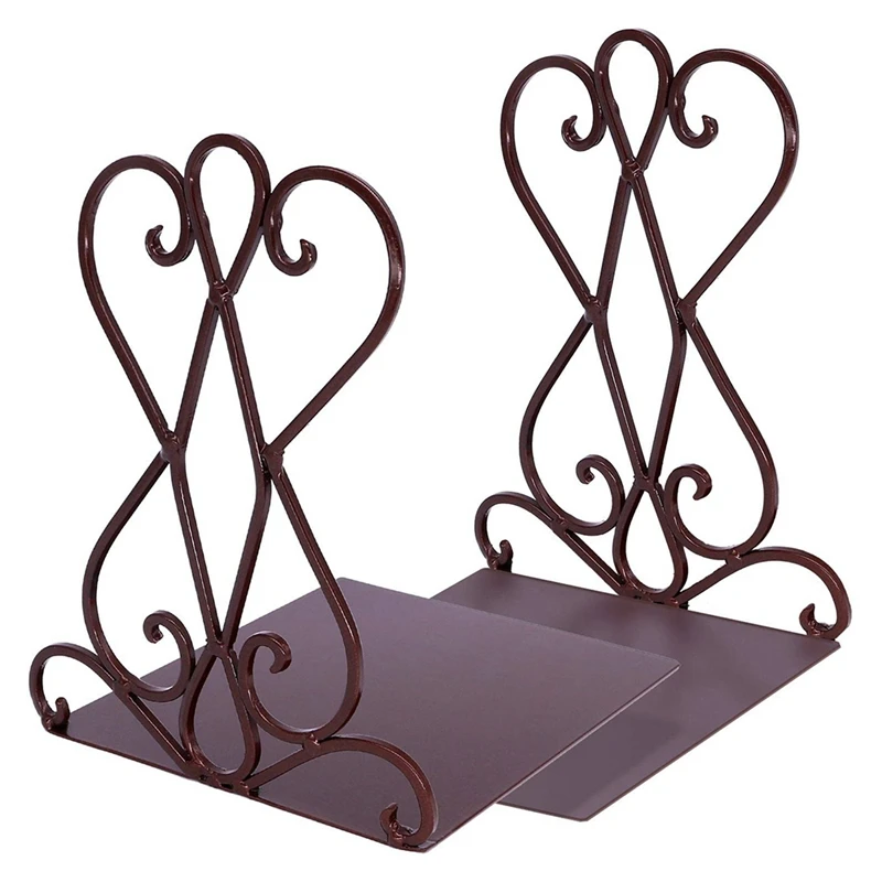 

Retro Wrought Iron Bookshelf, Book Stand, Desk, Heavy Book By Bookend, Office Supplies, Bookshelf