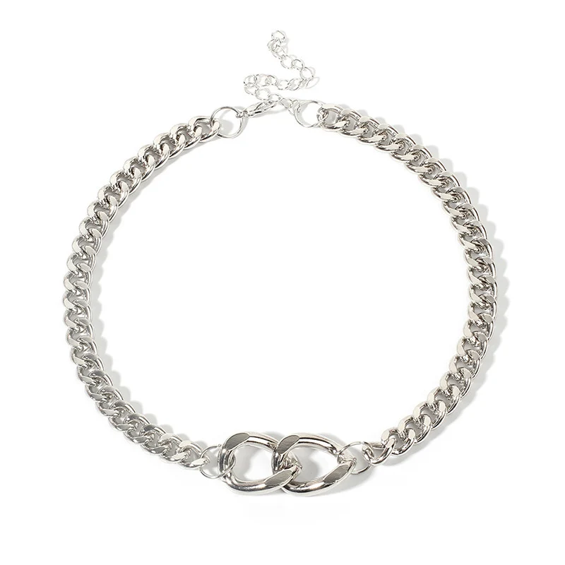 Laramoi металлическое ожерелье чокер в стиле панк женское Двухслойное