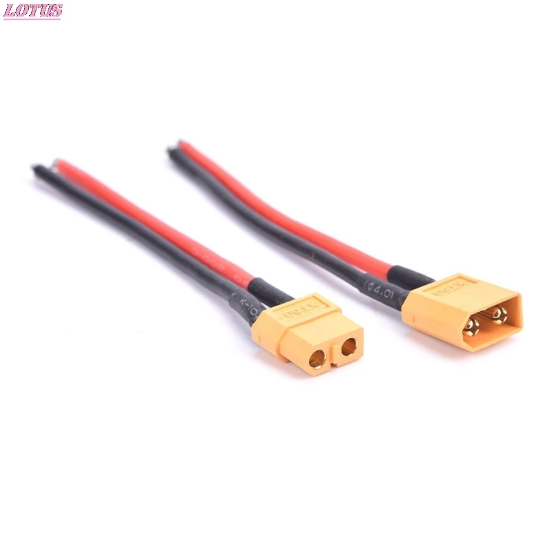 

1set XT60 XT-60 Male+Female Bullet Connectors Plugs With Silicon 14 AWG Wire For RC Lipo Battery (1 Pair) Banana Plug Connectors