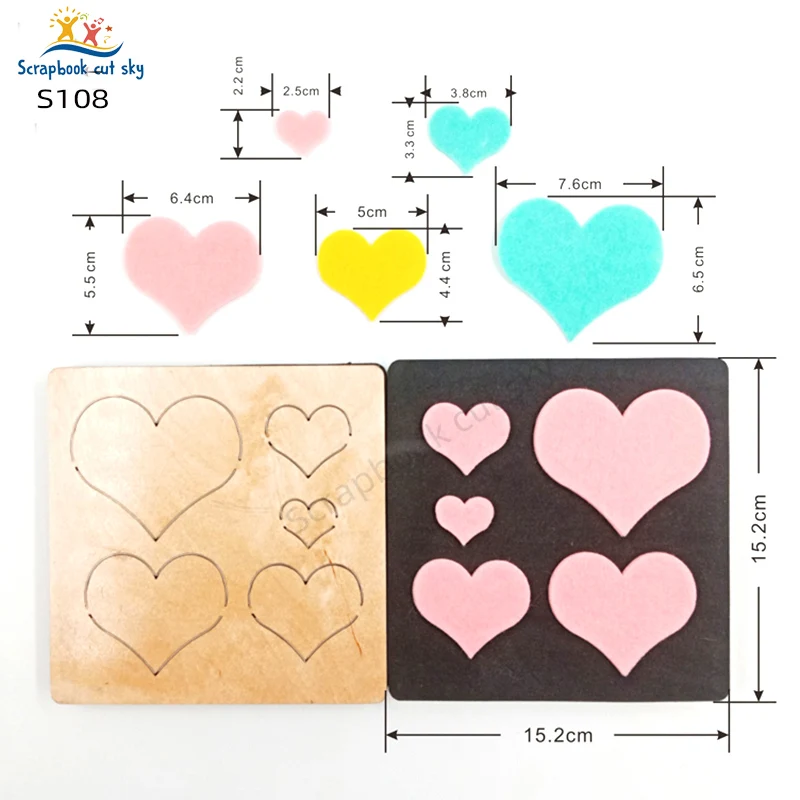 

Деревянные Пресс-формы для скрапбукинга с сердечком Muyu, пресс-формы, подходящие для общего рынка машин