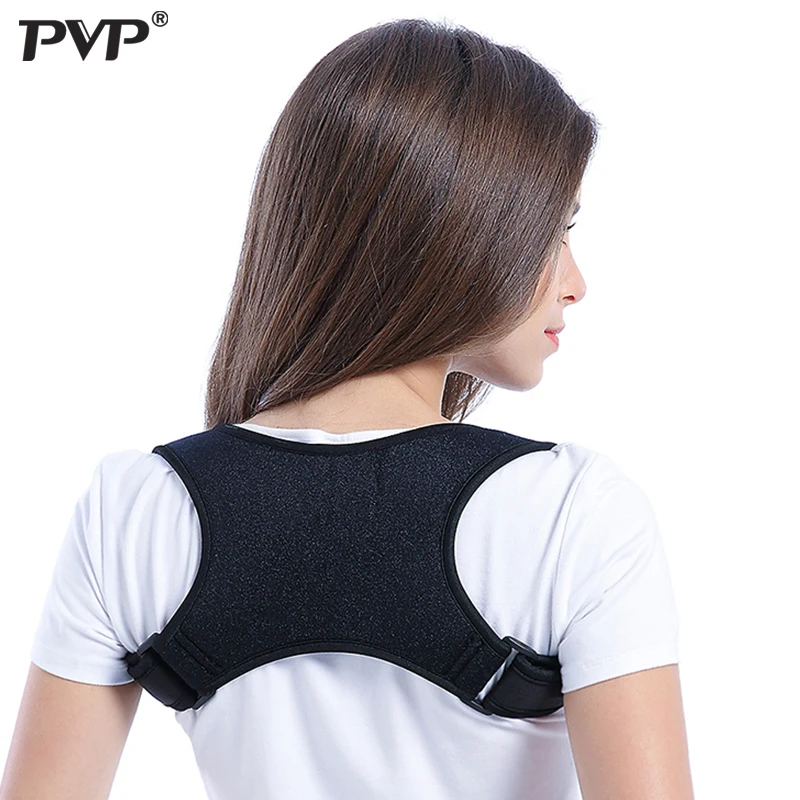 New Upper Back Posture Corrector Posture Clavicle Support Corrector Back Straight Shoulders Brace Strap Correct - Цвет: black