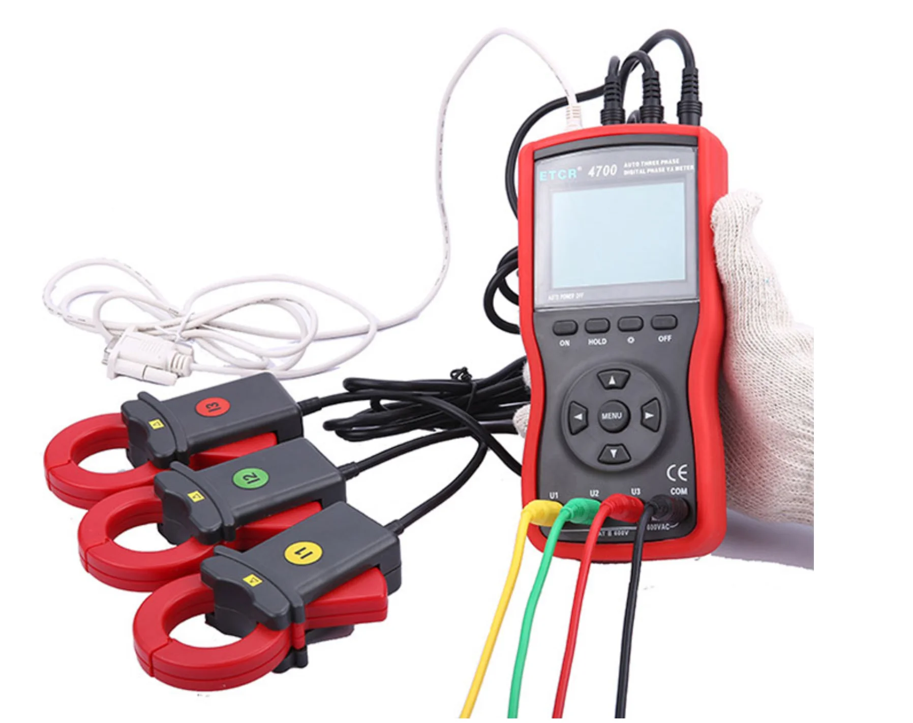 Трехфазный цифровой измеритель напряжения и силы тока переменного ETCR4700 |