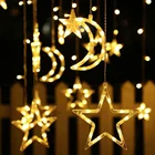 2021 осветительная гирлянда на батарейках, праздничная светодиодная гирлянда со звездами, праздничная Декоративная гирлянда, лампы