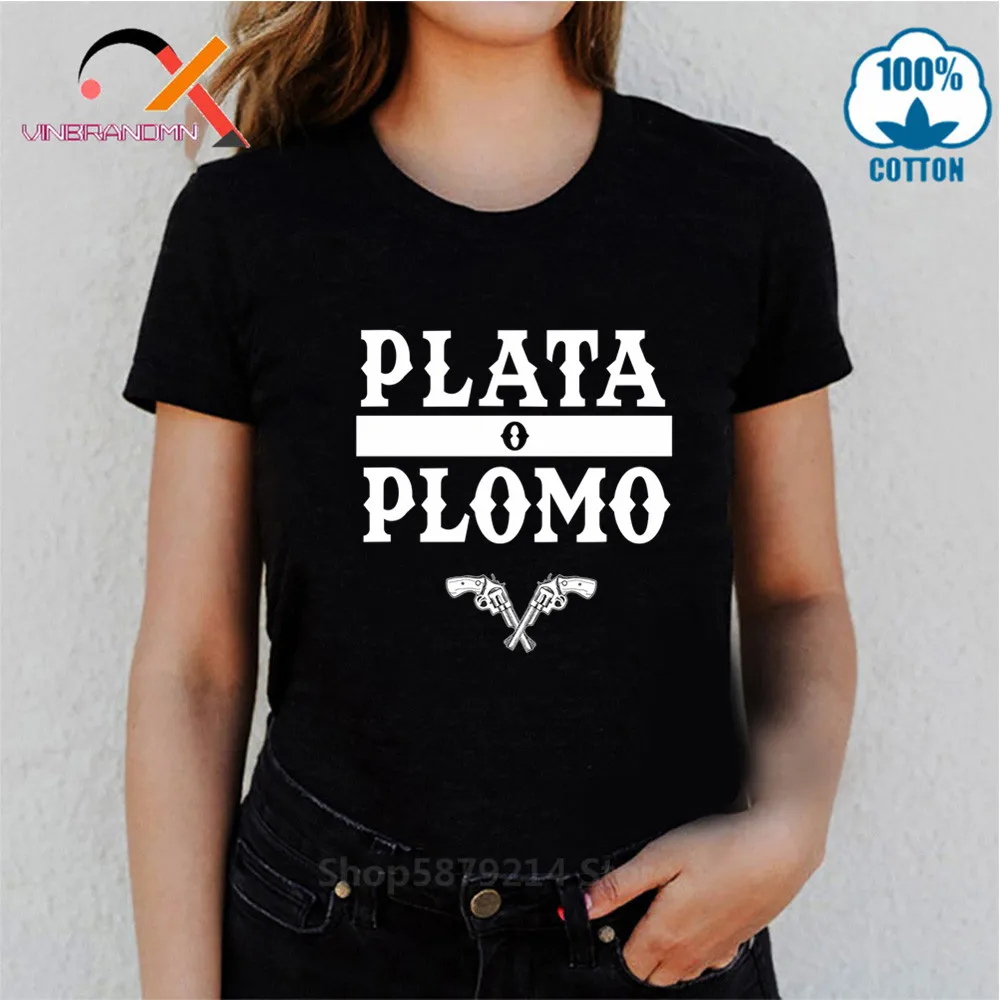 Летняя новая брендовая одежда футболки с вырезом пуля женские Пабло Серебристая