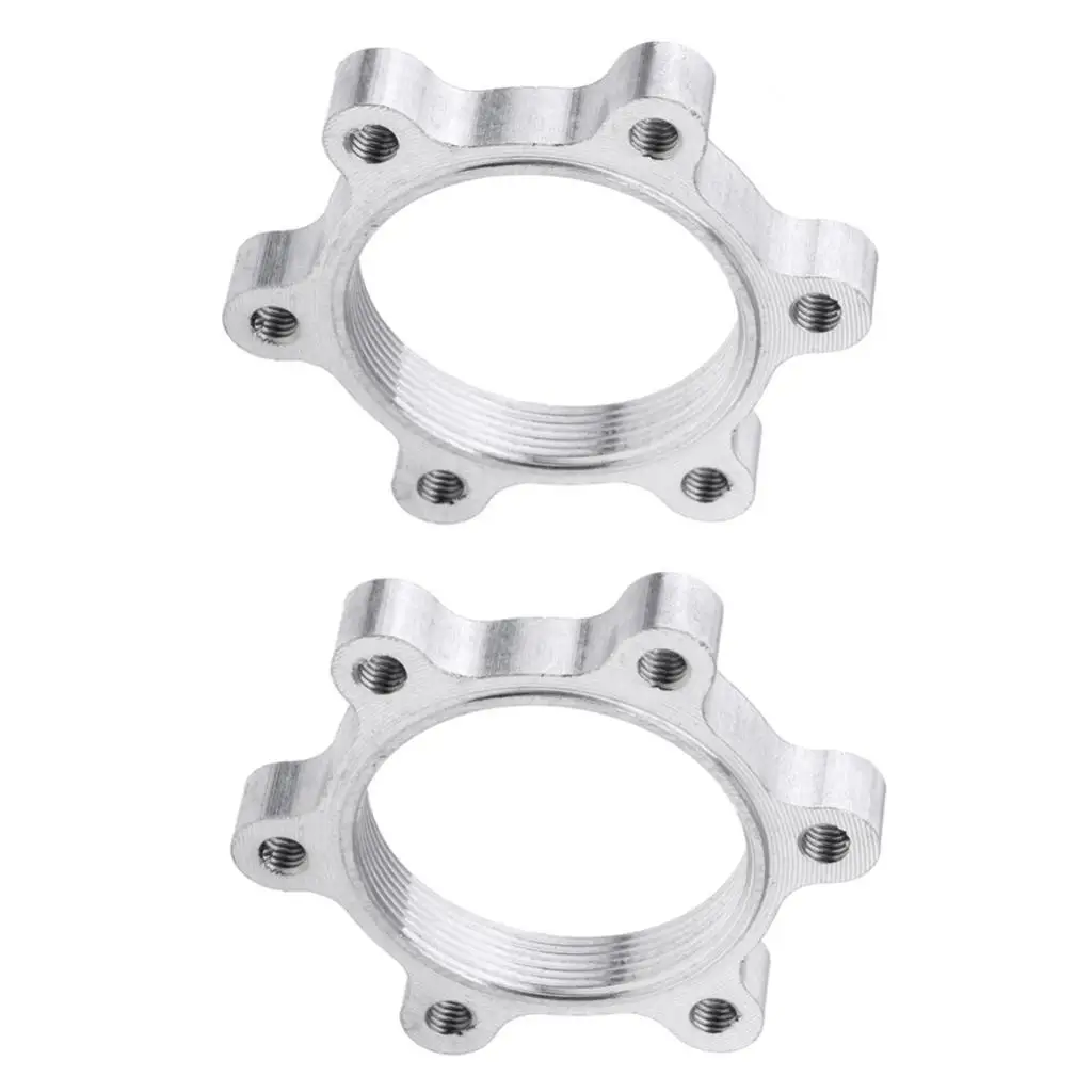 2Pcs Bicycle Freewheel Threaded Hubs Disk Disc Brake Flange Adapter 6 | Спорт и развлечения