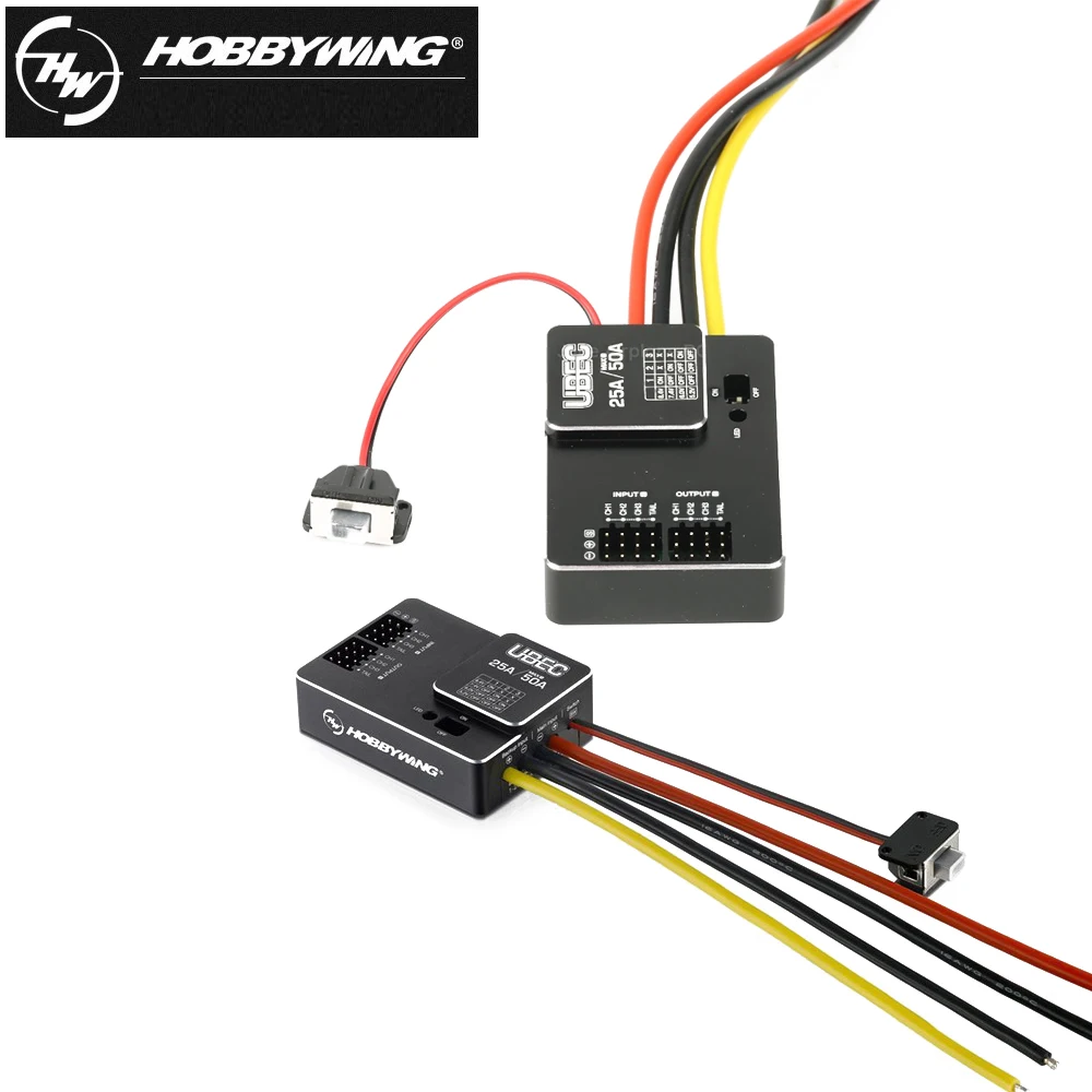 1 шт. Hobbywing 10A 2-6 S/25A 3-18S UBEC модуль внешнего переключения модуль для DIY FPV мини гоночный Квадрокоптер Дрон