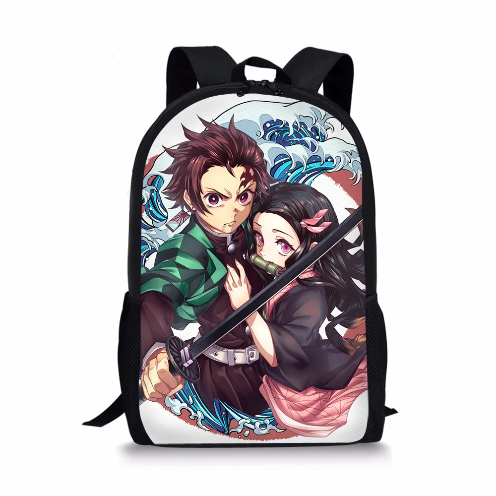 HALYUNASC Children's School Backpack Demo-Slayer-Kimetsu-no-Yaib-Pattern Kids Backpack Cartoon Toddler Students School Book Bag