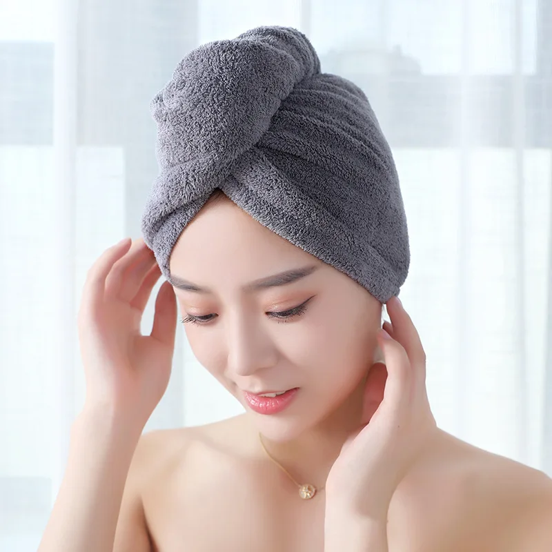 

Women Microfibre Dry Hair Towel Shower Cap Strong Water Absorbent Towel Girl Washing Hair Quick-drying Hair Hat
