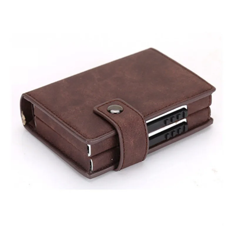 Металлический кошелек HISUELY из 2021 алюминия с блокировкой RFID многофункциональный