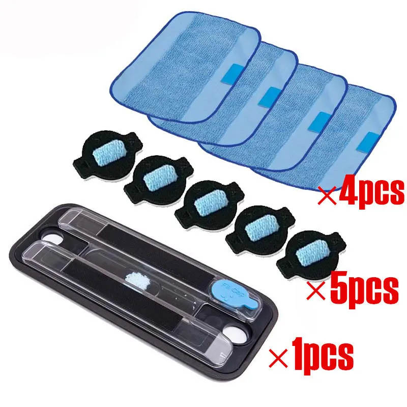 1 шт. мокрый поднос и 4 шт. Pro-Clean Mopping Cloths& 5 шт. водный фитиль Крышка для iRobot Braava 380 380t 5200 мята 5200C 4200A 4205 Чистка