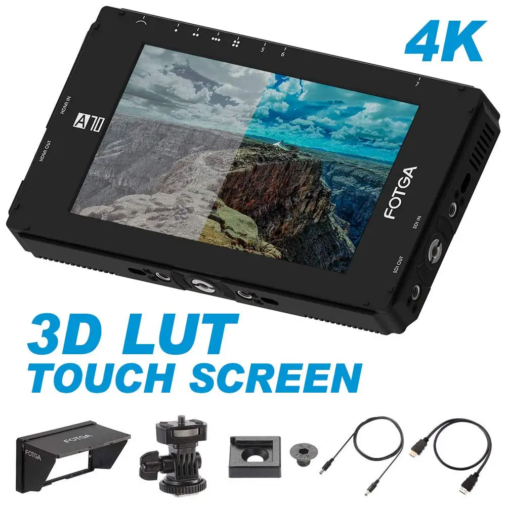 Переходное кольцо для объективов Fotga DP500IIIS A70TL 7 дюймов сенсорный экран Экран FHD IPS