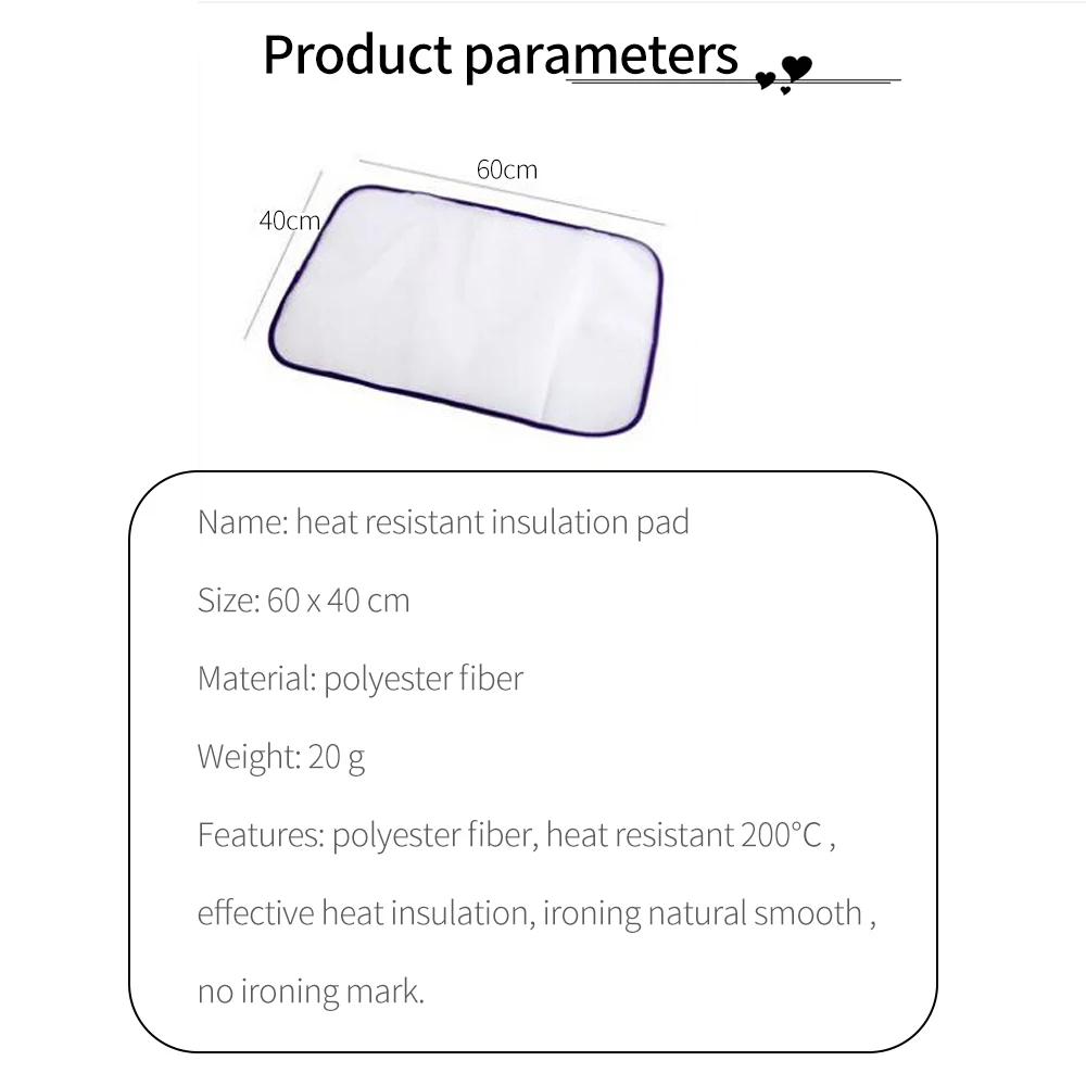 40X60cm Защитная гладильная ткань высокого плата температуры Пресс железная сетка
