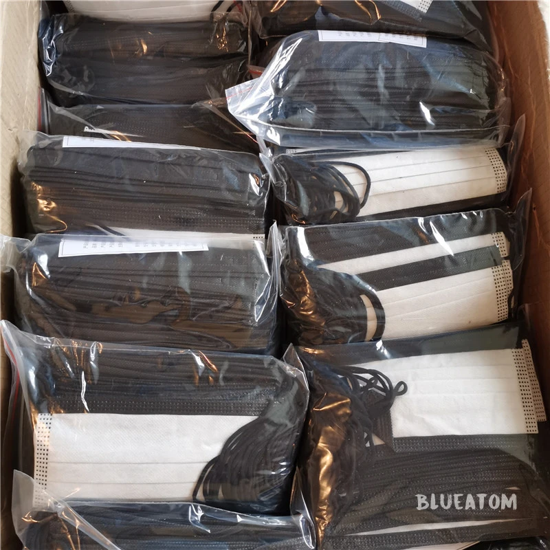 Black Disposable Mask 4-Layer Non-woven Face Earloop Anti-pollution Masks Anti-dust Protective Mouth Caps 50pcs 100pcs | Красота и