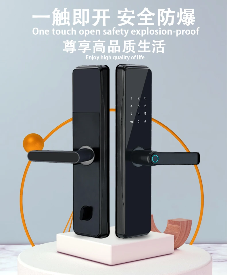 

One hold home smart lock zigbee electronic door lock password lock anti-theft lock project special graffiti fingerprint lock