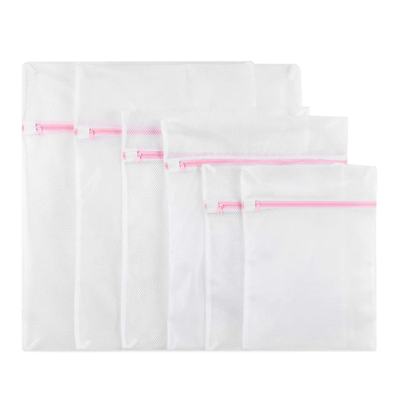 Набор из 6 сетчатых сумок для стирки многоразовые сетчатые стиральные мешки на