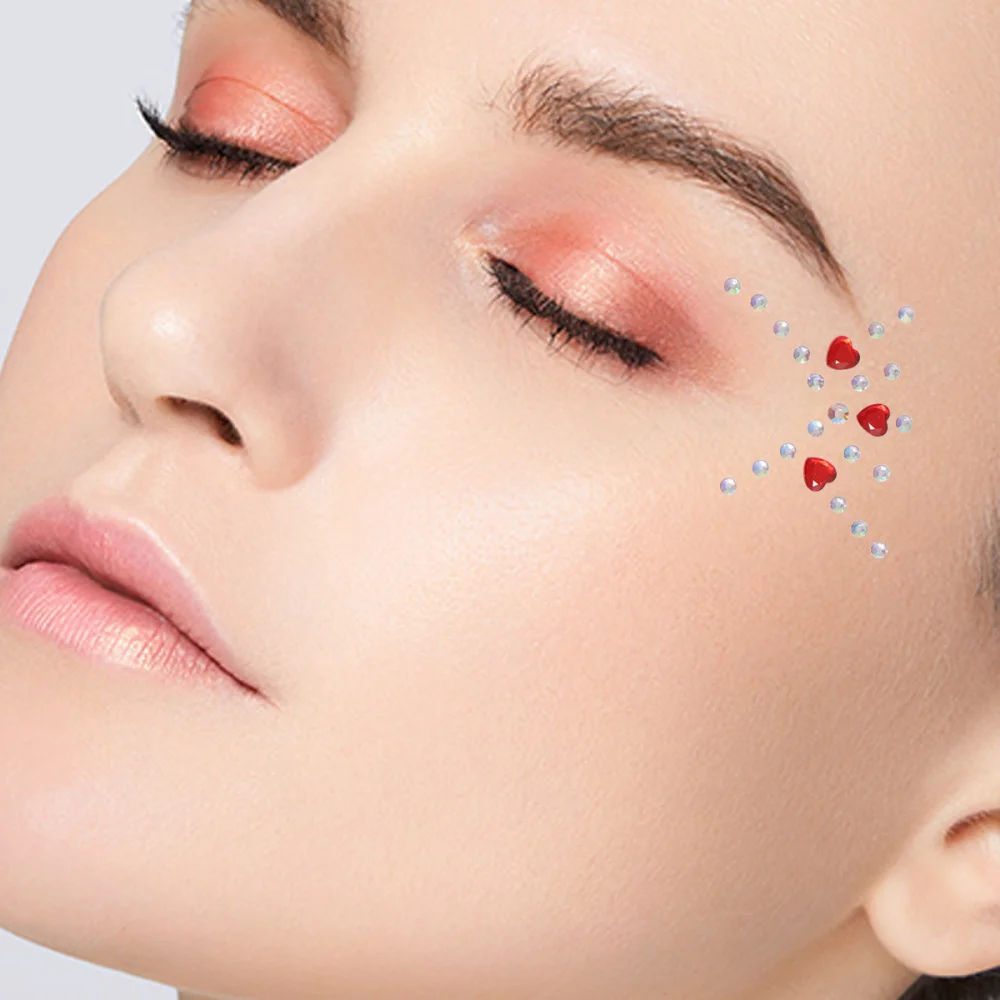 

5 Sheets Eye Face Gems Self Adhesive Rhinestone Stickers Make-up Accessory Nail Art Decoration